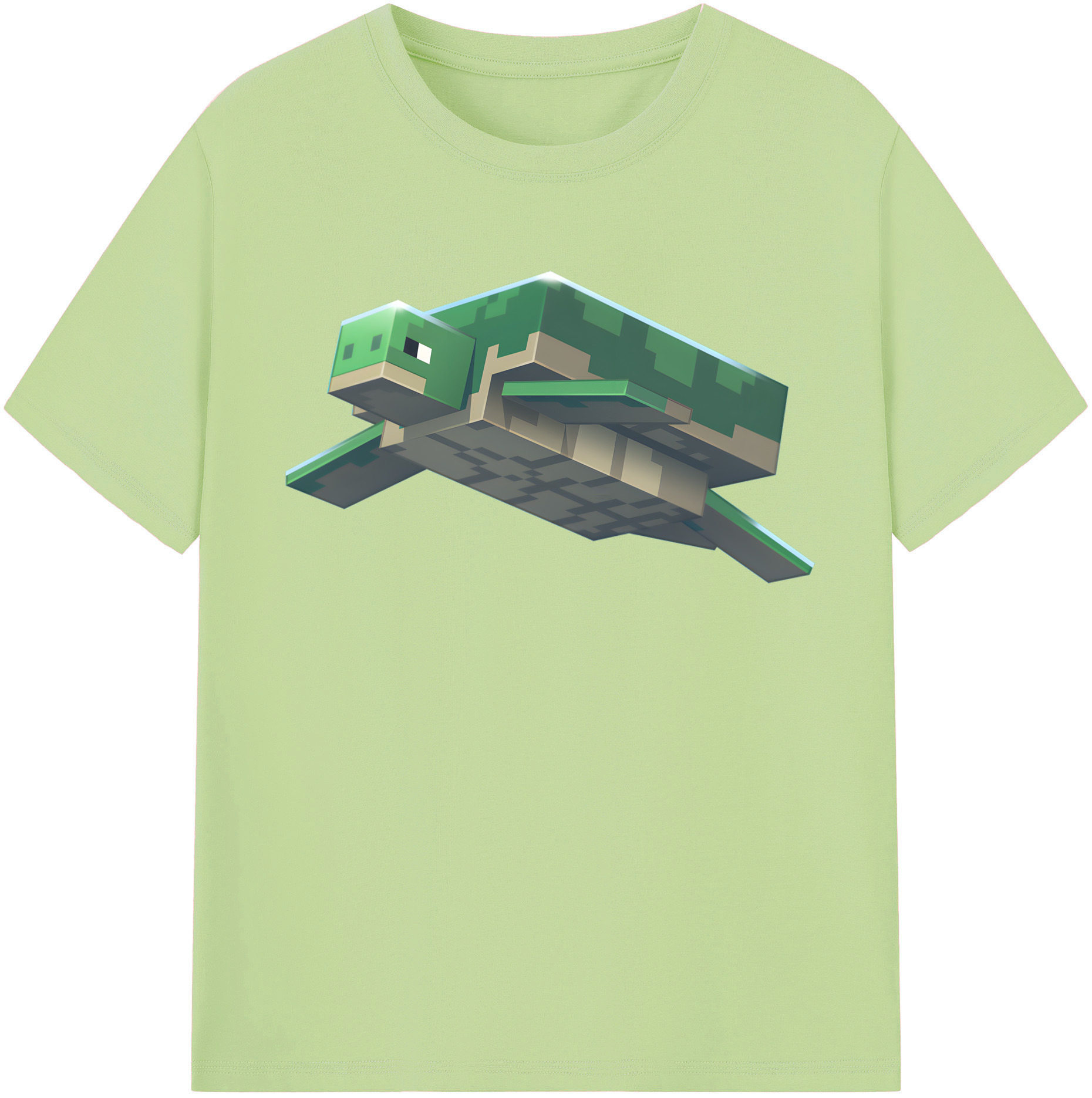 （画像用） マインクラフト ブロックの世界 Minecraft MC Block world 綿100％半袖Tシャツ（フロントプリント）